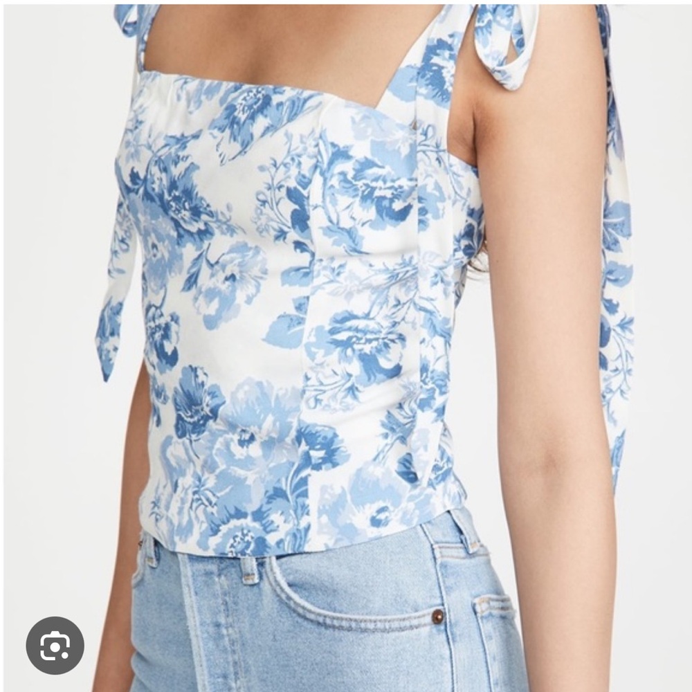 Reformation Ellora Floral Top Olympia